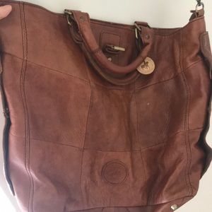 Leather briefcase bag